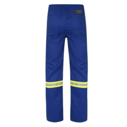 Calça Nr10 Azul Com Faixa Refletiva Verde Ca 52272