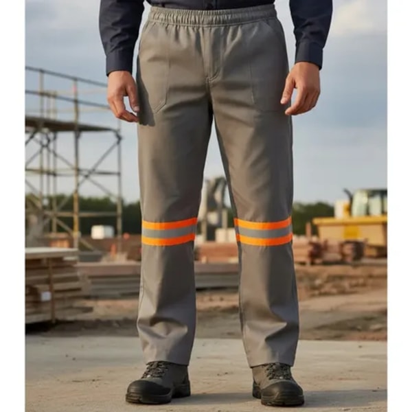 Calça Nr10 C/ Velcro Cinza  Faixa Refletiva Laranja Ca 36101-50c2b861-e9bc-4b92-a35e-ccaf12f7b887