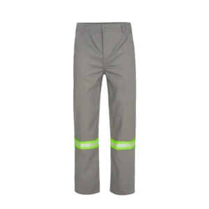 Calça Nr10 Cinza Com Faixa Refletiva Verde Ca 52272