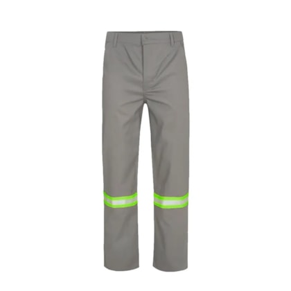 Calça Nr10 Cinza Com Faixa Refletiva Verde Ca 52272