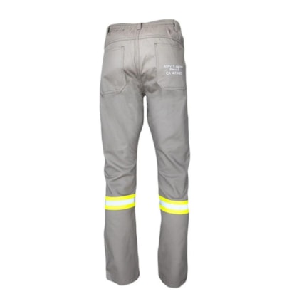Calça Nr10 Risco 2 Cinza Com Faixa Refletiva Verde Ca 47360 Zengo