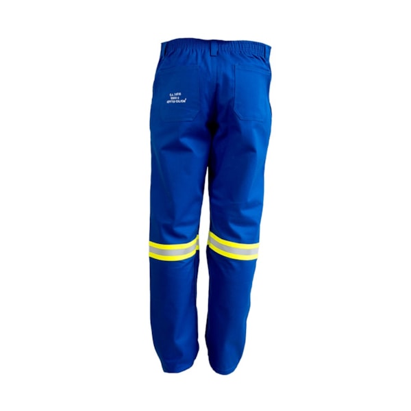 Calça Ret A Chama Azul Royal Com Faixa Refletiva Verde Ca 36102-06e72beb-9381-41f5-a385-327c70274970