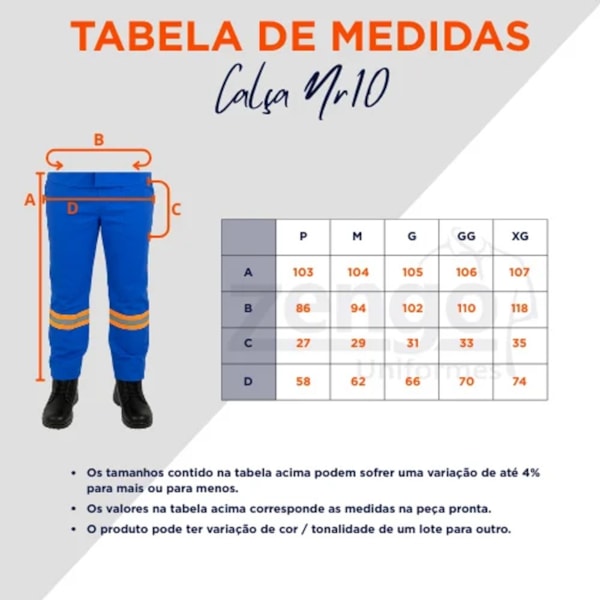 Calça Ret A Chama Azul Royal Com Faixa Refletiva Verde Ca 36102-0414132f-ff0b-4918-a09e-4232dea833f3
