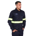 Camisa NR-10 Risco 2 Azul Marinho Faixa Refletiva Verde CA 47358-3144fd8a-a938-44dc-9d26-fe77860aa882