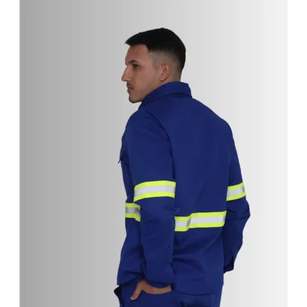 Camisa NR-10 Risco 2 Azul Royal Faixa Refletiva Verde CA 47358-1675af77-b0dc-4eb0-9806-51b05aecc6c2