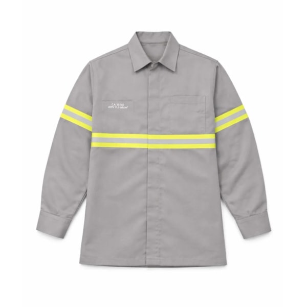 Camisa Nr10 Gola Padre Cinza Faixa Refletiva Laranja Ca 50182 Gtfoods-f258df14-6782-469c-98da-1582176600f0
