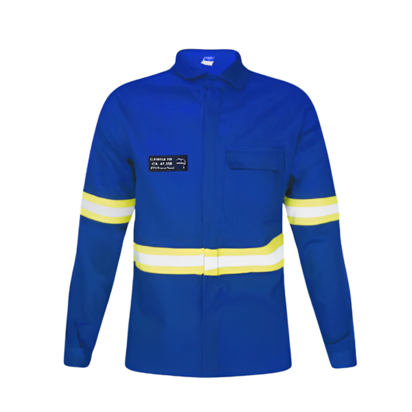 Camisa Nr10 Risco 2 Azul Royal Faixa Refletiva Verde Ca 47358-8728a34f-8709-49be-a0b4-508a54d00b4f