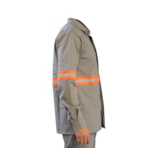 Camisa Ret A Chama Cinza Com Faixa Refletiva Laranja  Atpv Ca 44108/38764   Maicol