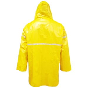 Capa De Chuva Amarela Com Faixa Refletiva Ca 36254 Plastcor