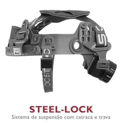 Capacete Com Suspensao Steel Lock Ca 35983