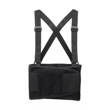 Cinta ergonômica abdominal Comfort preta Steelflex