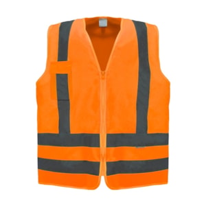 Colete Refletivo Com 1 Bolso Laranja