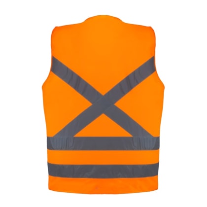 Colete Refletivo Com 1 Bolso Laranja