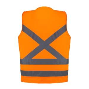 Colete Refletivo Com 4 Bolsos Laranja