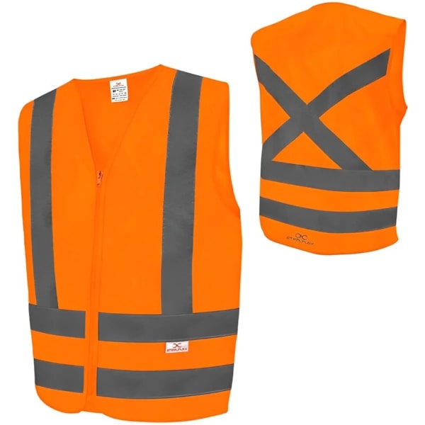 Colete Refletivo Laranja Sem Bolso Com Zíper-65db6422-4f47-4797-9e4d-ebffb278f7b0