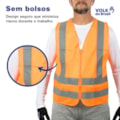 Colete Refletivo Laranja Sem Bolso Com Zíper-3a4f5aa8-8605-494b-8b24-15436d08d413