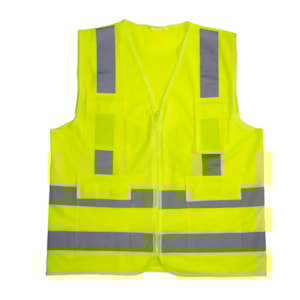 Colete Refletivo Verde Com 4 Bolsos Super Safety