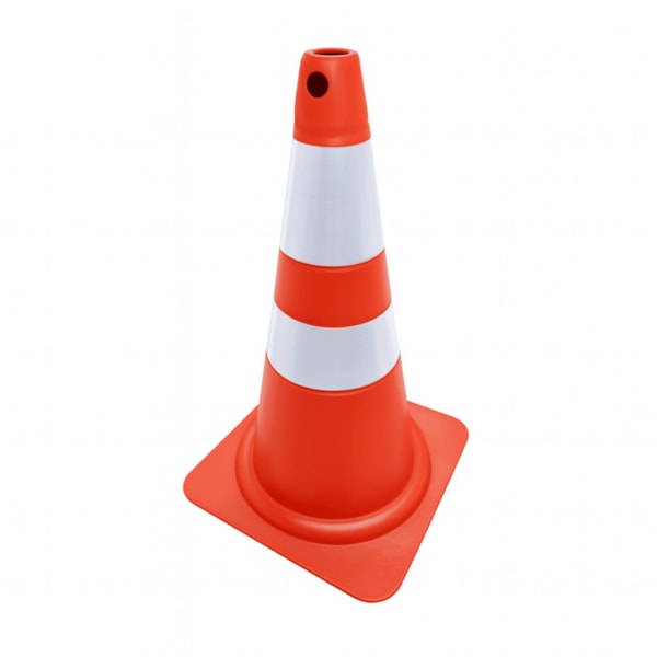 Cone emborrachado laranja e branco 50 cm refletivo Plastcor-57c16173-d7fc-4b58-8c4a-dc4dd8aa376f