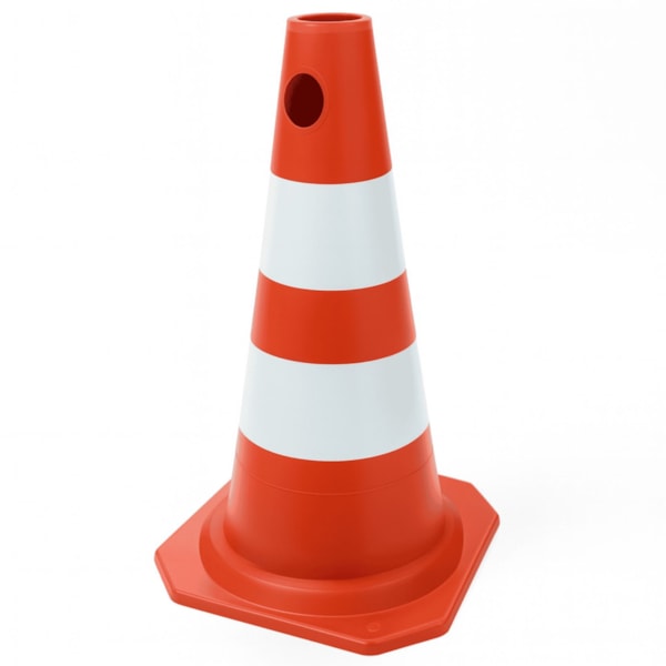 Cone Laranja E Branco Rigido 75 Cm Com Refletivo Plt-be2a0517-d3f6-42fe-b5aa-b780d9b39083
