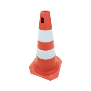 Cone Rigido Laranja/ Branco 50cm Sem Refletivo