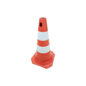 Cone Rígido Laranja / Branco 50cm Sem Refletivo