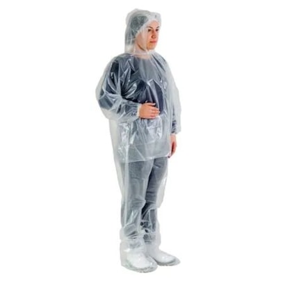 Conjunto com capuz e bota Impermeável Incolor Tamanho Único Ca 30354 / 30355