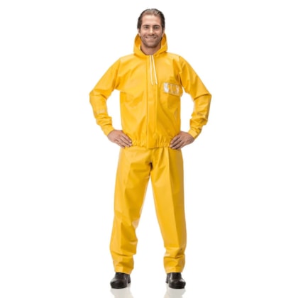 Conjunto De Pvc Forrado Standard Amarelo Ca 28481