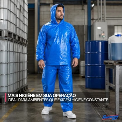 Conjunto Impermeavel Azul Oceano Ca 30354/30355 Con00109 Pct 10 Uni