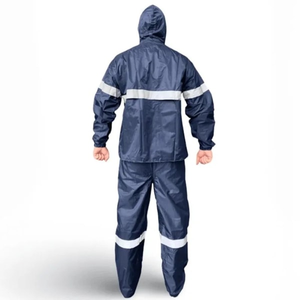 Conjunto Nylon Emborrachado Azul Marinho Com Refletivo E Capuz Ca 42186 / 42187-b95d3ea6-89f9-4752-a308-fe4a7eee3e66