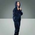 Conjunto Nylon Emborrachado Azul Marinho Com Refletivo E Capuz Ca 42186 / 42187-b67a5f50-b342-483c-818d-2fe8fa42a668