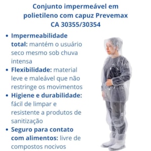 Conjunto Polietileno Incolor C/elastico E Capuz Ca 30354/30355 Con00006