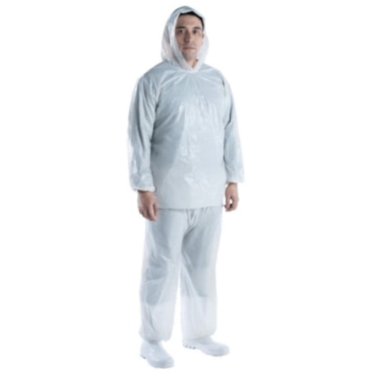 Conjunto Transparente 12 Micras Com Capuz Ca 30011 / 30012