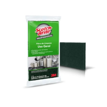 Fibra de limpeza Scotch-Brite Serviço Pesado Verde Escuro 102 X 260mm Hb004820765