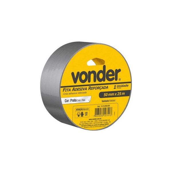 Fita Adesiva Silver Tape Prata 50mm X 25m Vonder-44ef3132-6971-422f-a726-9ab55ab8c734