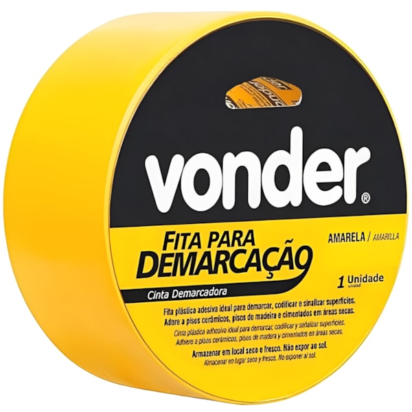 Fita De Demarcação De Solo Amarela 96mm X 30 Metros-7ee576fc-ca08-430b-a08f-2d8225988c45
