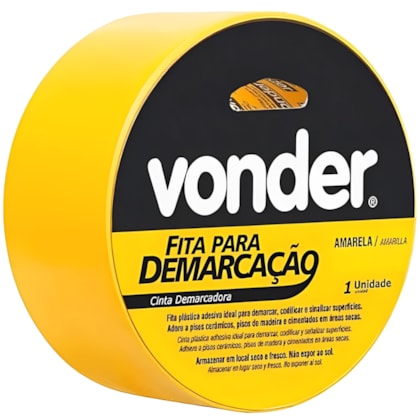 Fita De Demarcação De Solo Amarela 96mm X 30 Metros