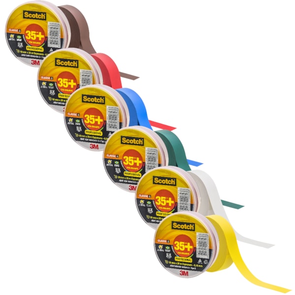 Fita Isolante Scotch 35+ 19mmx20m (0,18mm) 3M Cores Diversas-73ea1b71-e2f2-474b-81dc-ba1f0236b070