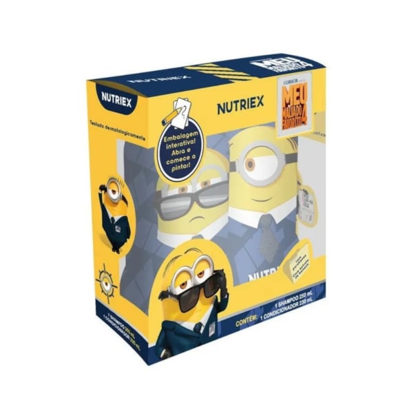 Kit Minions shampoo 250 ml + condicionador 230 ml Nutriex-e9750b4c-e1ad-4fe6-bac3-bad662fa9bd4