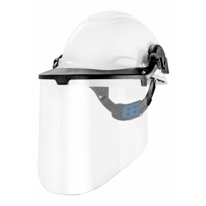 Kit Visor De Policarbonato Wp96 + Adaptador Fgf-700 + Capacete H-700 Branco Hb004658678
