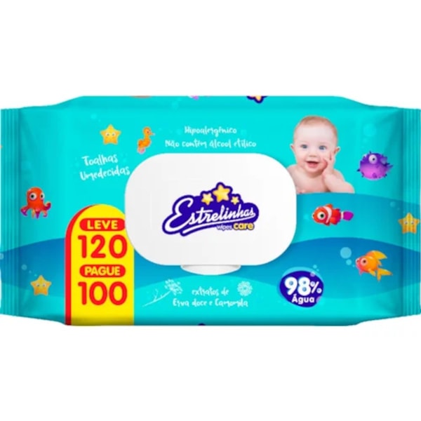 Lenço Umedecido Estrelinha Pct 120un-fd7eb955-3879-4902-b3c9-ee25903aa45d