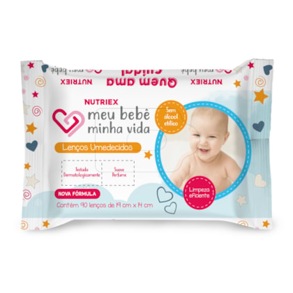 Lenço Umedecido Meu Bebê Minha Vida 40 unidades