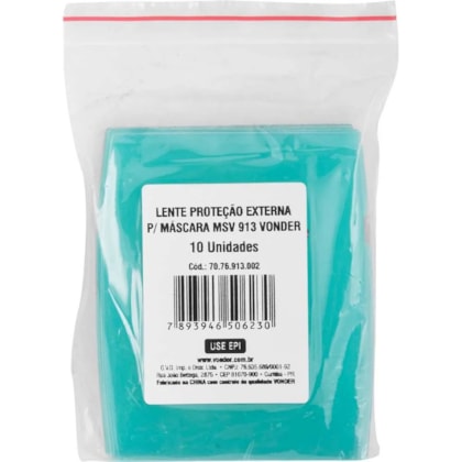 Lente De Proteção Externa Para Máscara Msv 913 Vonder 120,0 Mm X 100,0 Mm