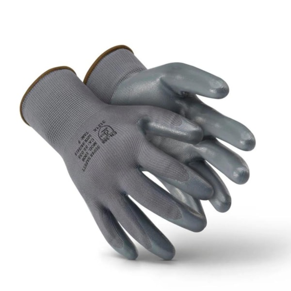 Luva 1006 Com Banho Nitrilico Cinza Ca 32038 Super Safety-48cfa385-489e-4925-b38a-20a0339997f6