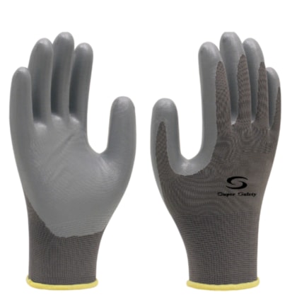 Luva 1006 Com Banho Nitrilico  Cinza  Ca 32038 Super Safety