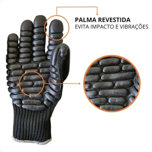 Luva Antivibração Black Rock Tamanho 10 (XG) Ca 49679-74308893-7e2b-4491-bce3-2255e175ff25