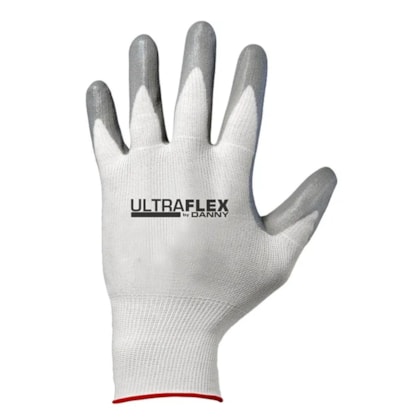 Luva Banho Nitrilico Cinza Ultraflex Ca 8084