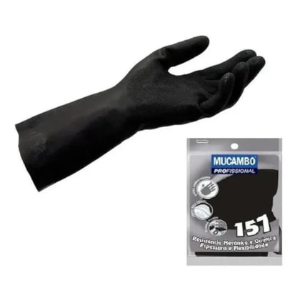 Luva De Latex Mucambo Pro 260 Preta Ca 43191