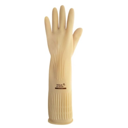 Luva De Látex Natural 40 Cm Ranhurada Ca 15100 Volk