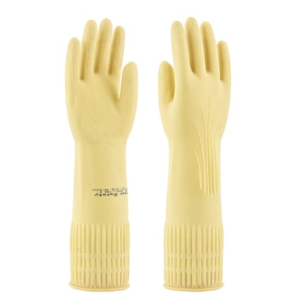 Luva De Latex Natural Ranhurada Ca 37158 Super Safety