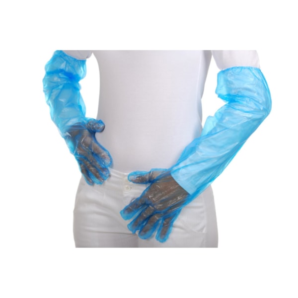 Luva De Polietileno Cano Longo Azul  Pct com100  Prluv00021 Ca 44768-11b101f4-cb04-4c43-bca6-97a260102462
